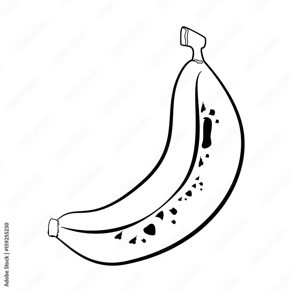 banana fruit icon over white background vector illustration