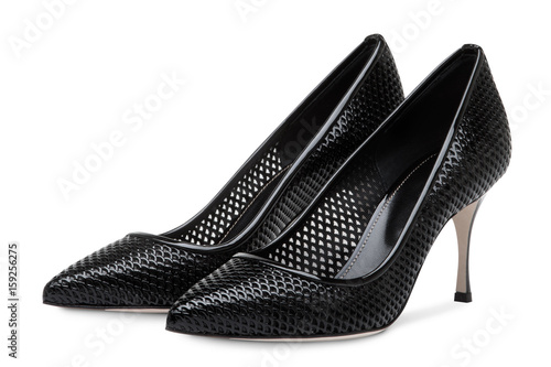 Fotografia, Obraz Women's high heeled shoes. Perforated women's high heel shoes