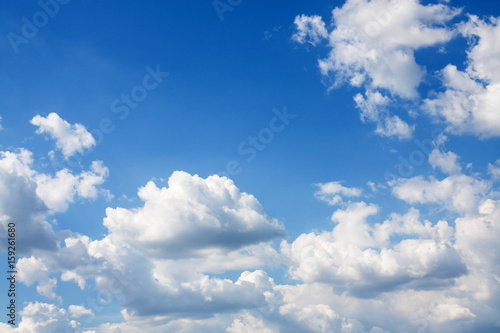 Blue sky with clouds on a sunny day. © marketlan