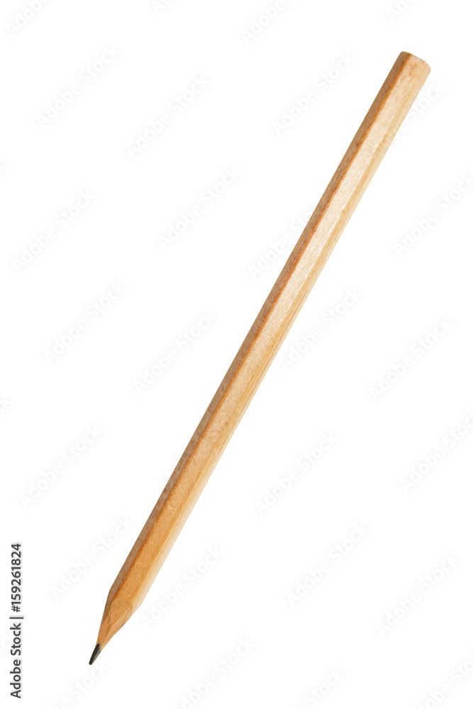 Wooden pencil isolated on white background Wooden pencil isolated on white background