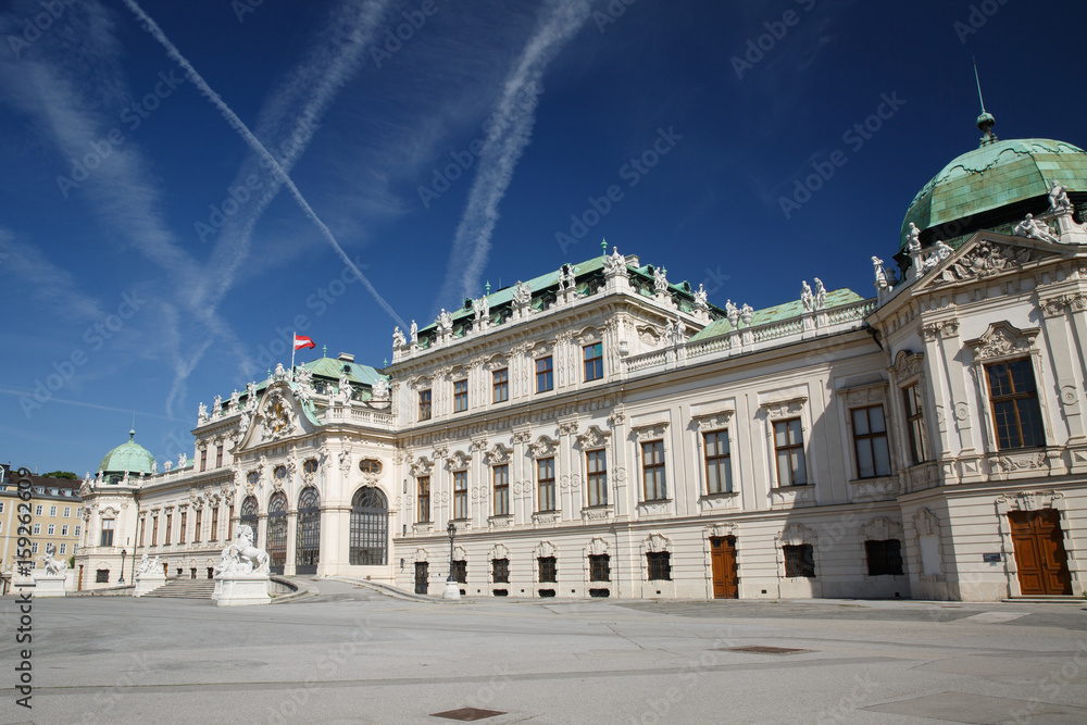 Beautiful Belvedere Palace in Vienna. Summer residence