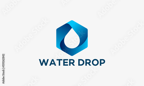 3D design Water Drop Logo template designs, vector illustration