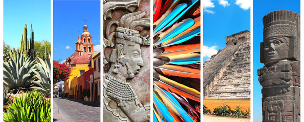 Sierkussen Mexico Iconische bezienswaardigheden van Mexico  © frenta