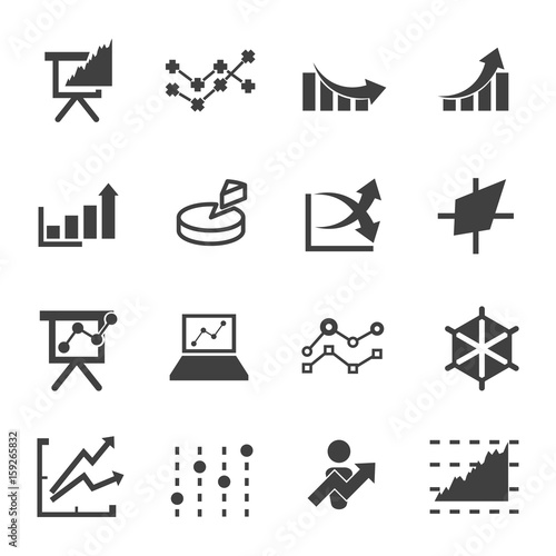 graph icon vector for business commercial market stock