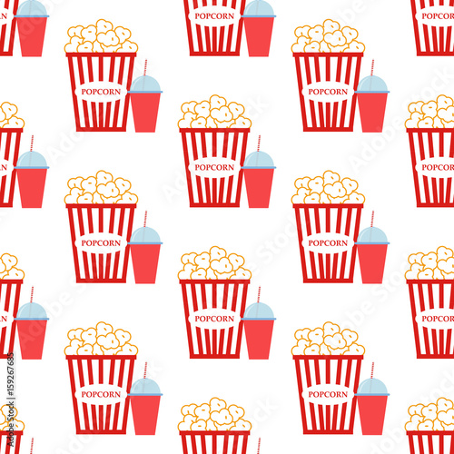 Popcorn seamless pattern