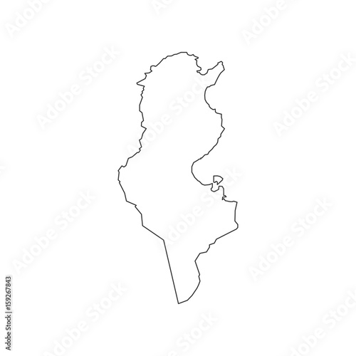 Tunisia map silhouette