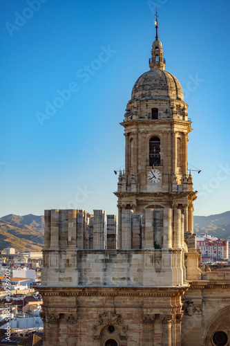 Malaga Cathedral with unfinished tower