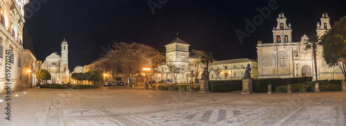 Vazquez Molina Square at night, Ubeda, Spain photo