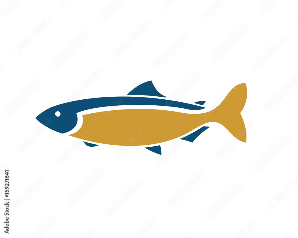 Modern Fish Symbol Logo - Professional Fishing Trip Planer Travel Modern Fish Symbol Logo - Professional Fishing Trip Planer Travel