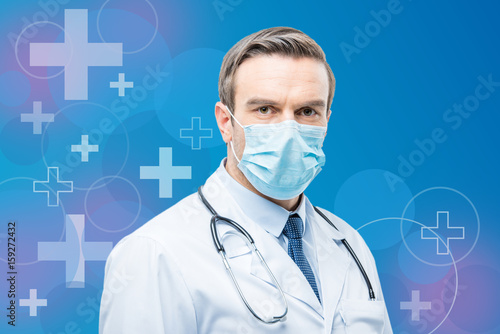 Confident doctor with stethoscope
