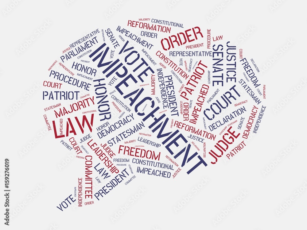 IMPEACHMENT - image with words associated with the topic IMPEACHMENT, word cloud, cube, letter, image, illustration IMPEACHMENT - image with words associated with the topic IMPEACHMENT, word cloud, cube, letter, image, illustration