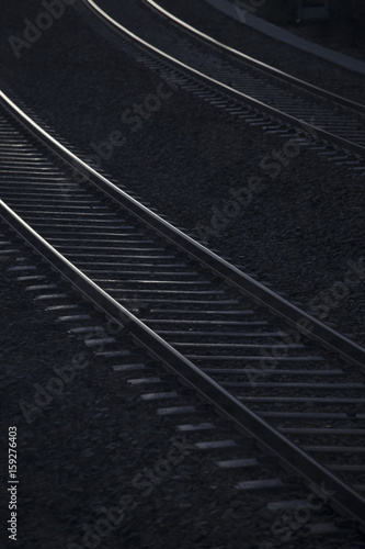 Empty train track