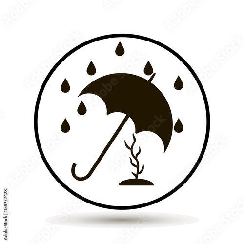 umbrella protects plants from rain and adverse rainfall