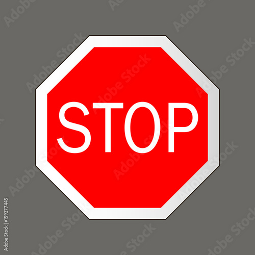 Stop. Road signs in the United States