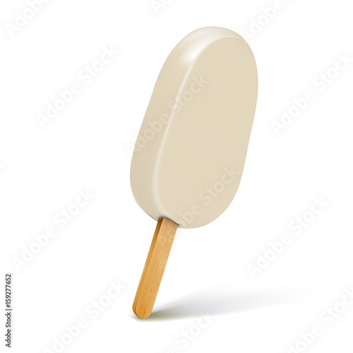 Chocolate ice cream on a stick