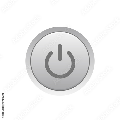 Vector realistic isolated power button for technology decoration and covering on the white background.