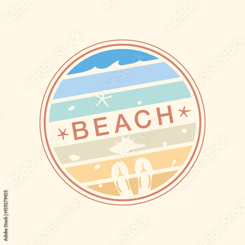 Retro Summer Poster. T-shirt Graphics. Beach. Vector Illustration