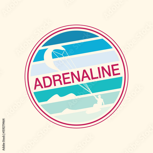 PrintRetro Summer Poster. T-shirt Graphics. Adrenaline. Vector Illustration
