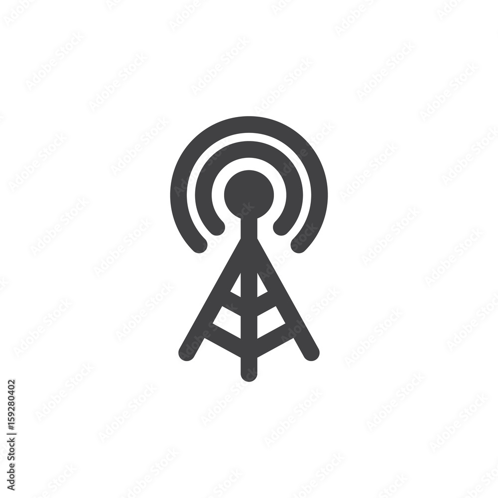 WIFI signal antenna icon vector, filled flat sign, solid pictogram isolated on white. Symbol, logo illustration. Pixel perfect WIFI signal antenna icon vector, filled flat sign, solid pictogram isolated on white. Symbol, logo illustration. Pixel perfect