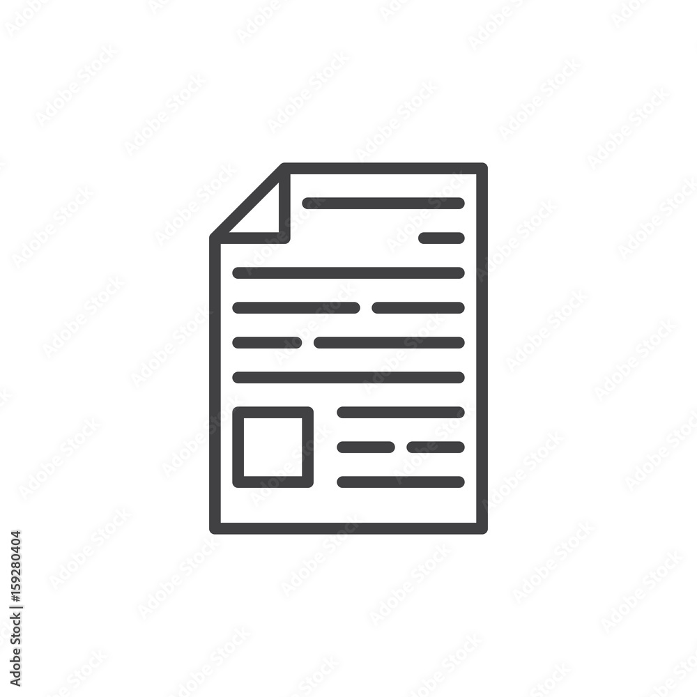 Text document line icon, outline vector sign, linear style pictogram isolated on white. Symbol, logo illustration. Editable stroke. Pixel perfect Text document line icon, outline vector sign, linear style pictogram isolated on white. Symbol, logo illustration. Editable stroke. Pixel perfect