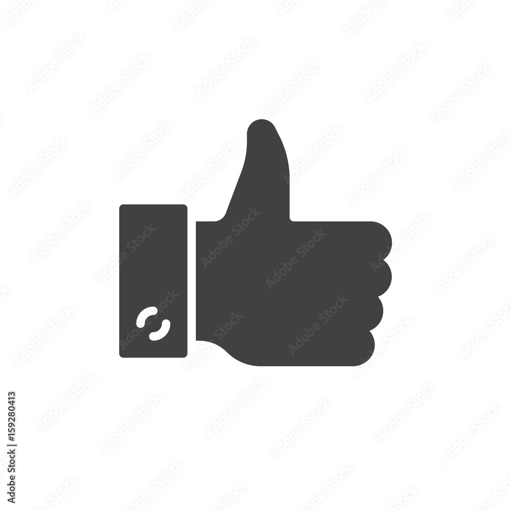 Hand gesture thumbs up icon vector, filled flat sign, solid pictogram isolated on white. Symbol, logo illustration. Pixel perfect Hand gesture thumbs up icon vector, filled flat sign, solid pictogram isolated on white. Symbol, logo illustration. Pixel perfect