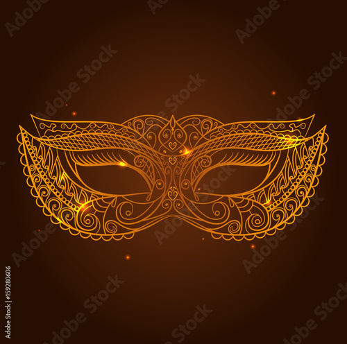 Masquerade Carnival Mask. Vector
