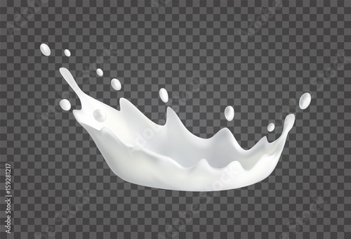 Milk splash realistic illustration