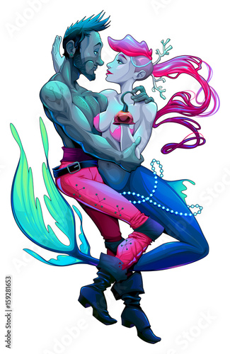 Mermaid with pirate