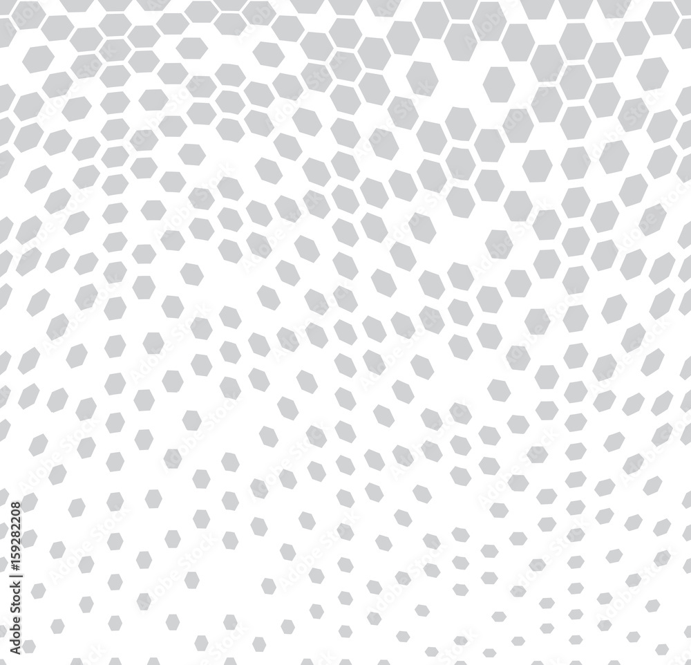 hexagon halftone gradient geometric deco pattern background