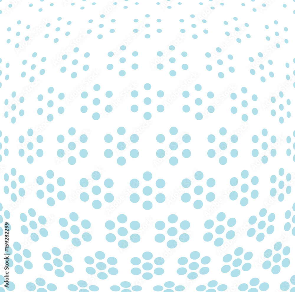 geometric seamless floral halftone vector pattern