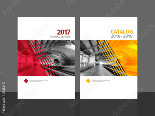Cover design for annual report and business catalog, magazine, flyer or booklet. Brochure template layout. A4 cover vector EPS-10 sample image with Gradient Mesh.