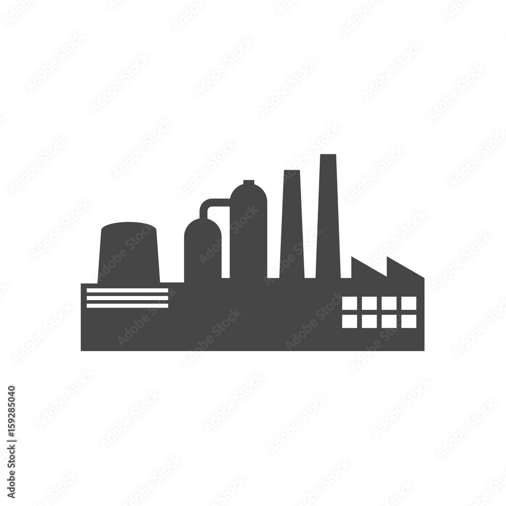 Factory Icon Flat Graphic Design - Illustration