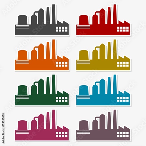 Factory Icon Flat Graphic Design - Illustration