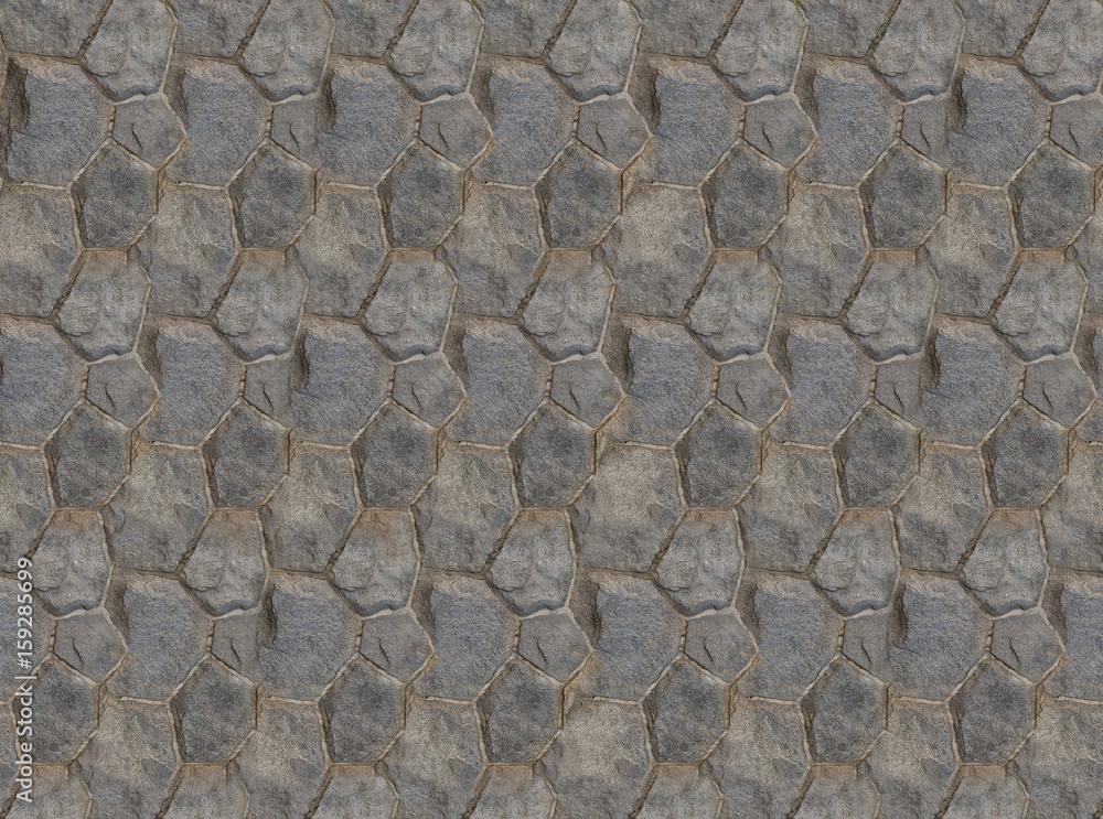 Background base folded hexagonal stones tiles wall fragment square symmetrical texture Background base folded hexagonal stones tiles wall fragment square symmetrical texture