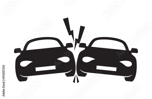 car crash vector icon