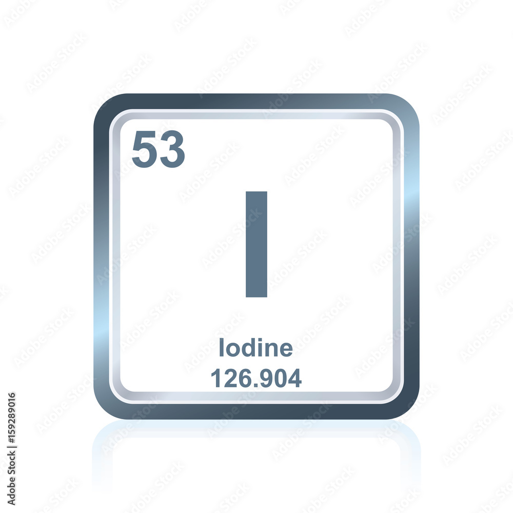 Chemical element iodine from the Periodic Table Chemical element iodine from the Periodic Table