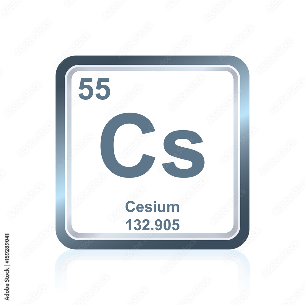 Chemical element cesium from the Periodic Table Chemical element cesium from the Periodic Table