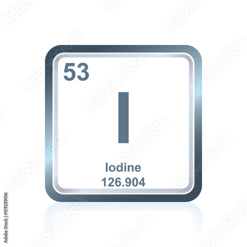 Chemical element iodine from the Periodic Table