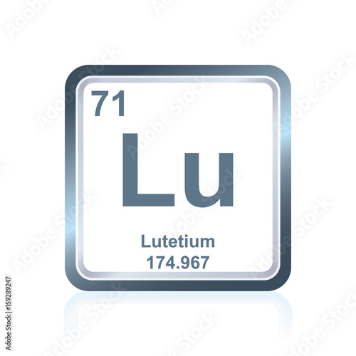 Chemical element lutetium from the Periodic Table