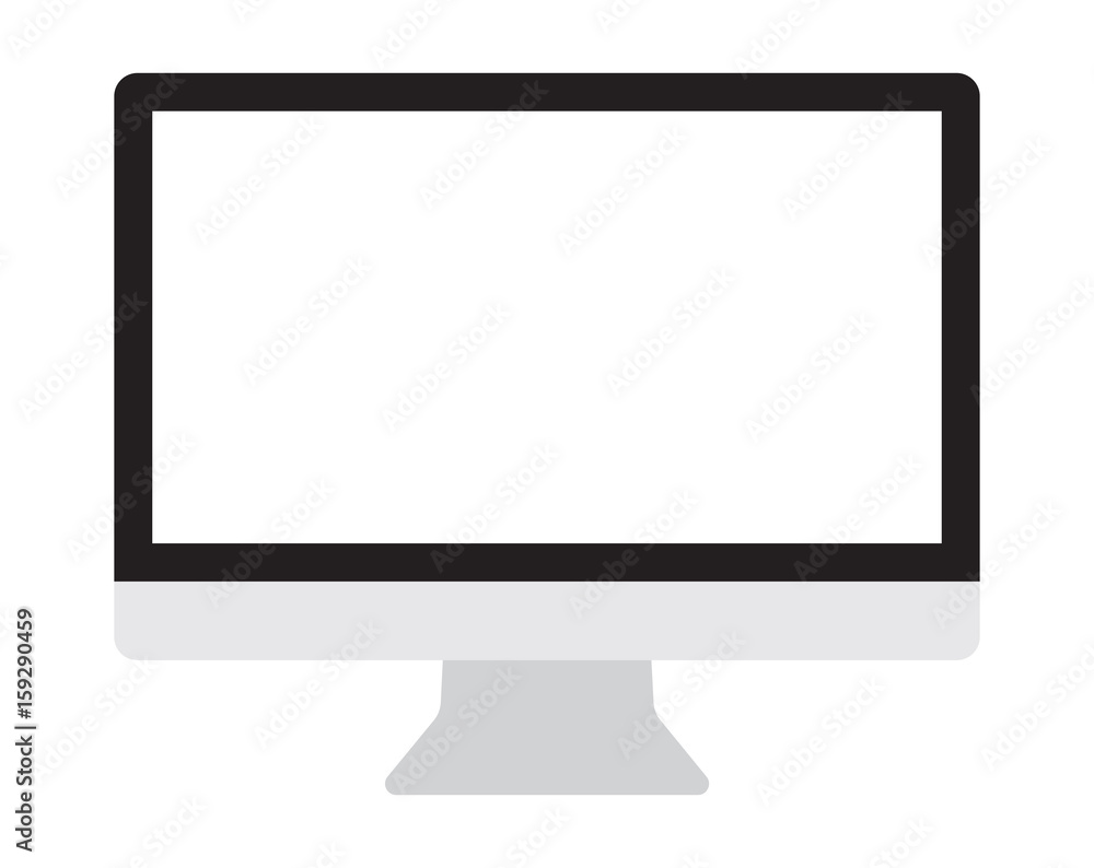 Computer monitor, display isolated vector icon Computer monitor, display isolated vector icon