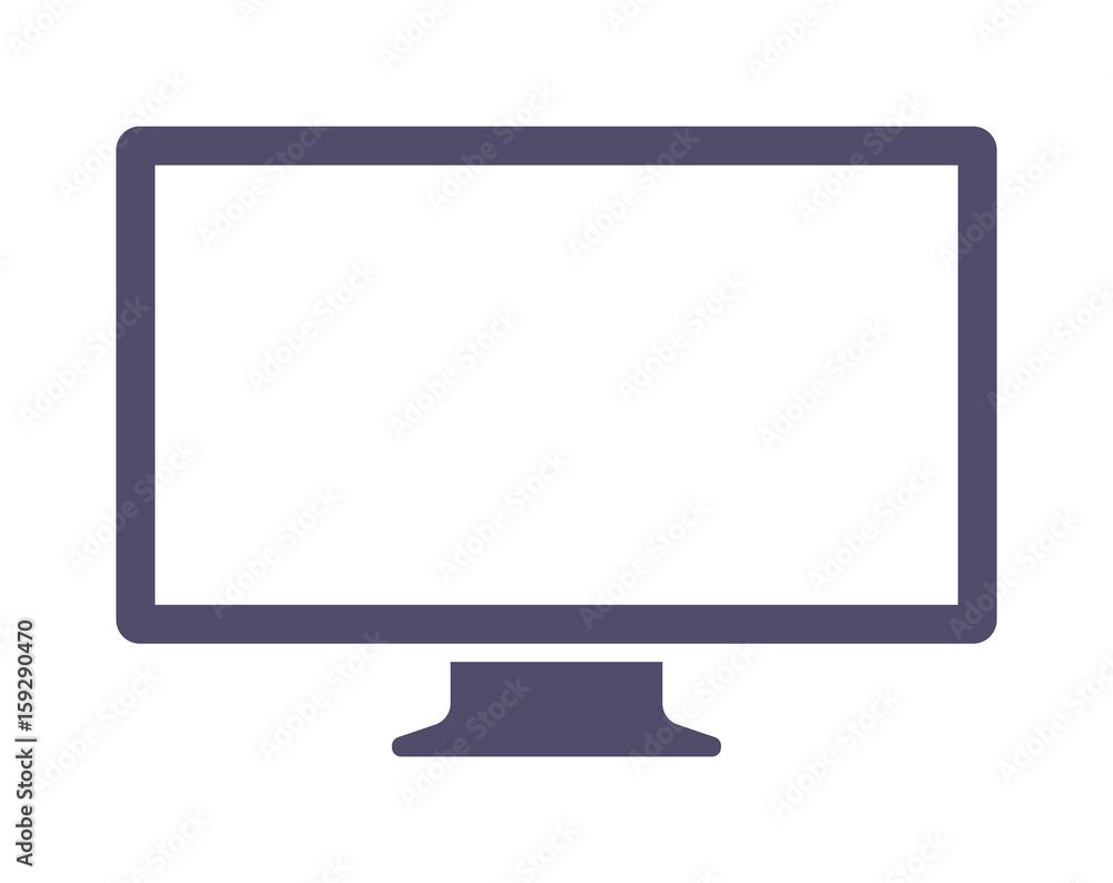 Computer monitor, display isolated vector icon Computer monitor, display isolated vector icon