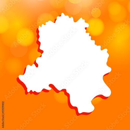 Illustration of Indian country state capital Delhi Map with Indian Flag