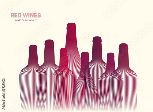 Background illustration of drink bottles. For decoration, wallpapers and creative designs