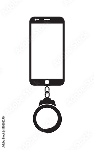 Smart phone slave vector illustration