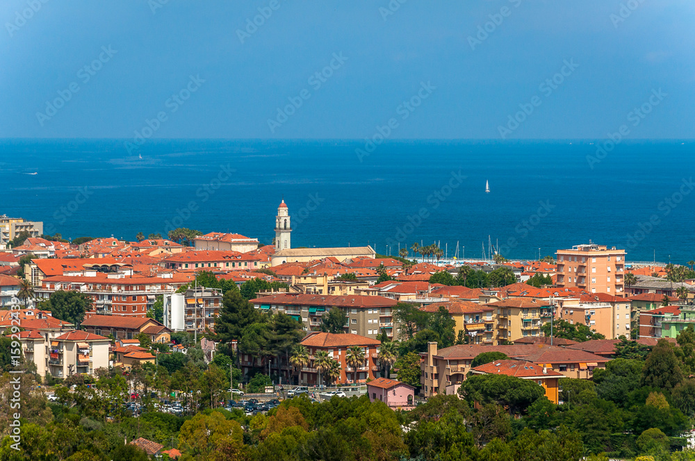 The charming town of Diano Marina, Liguria, Italy