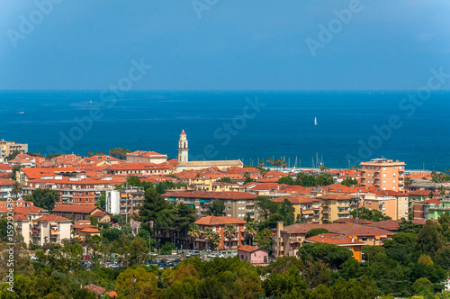 The charming town of Diano Marina, Liguria, Italy photo