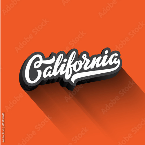California text Calligraphy Vintage Retro Lettering vector