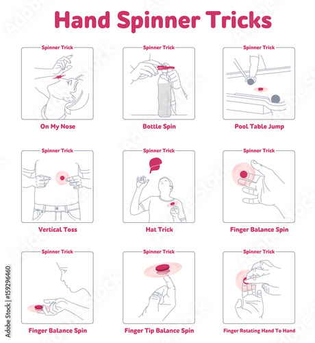Hand spinner trick vector illustration