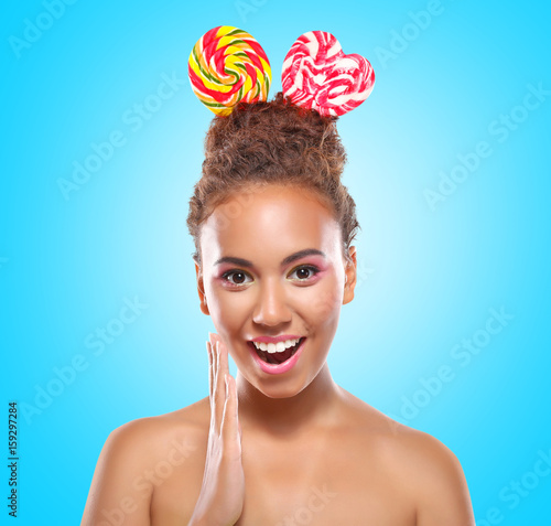 Portrait of smiling young w...