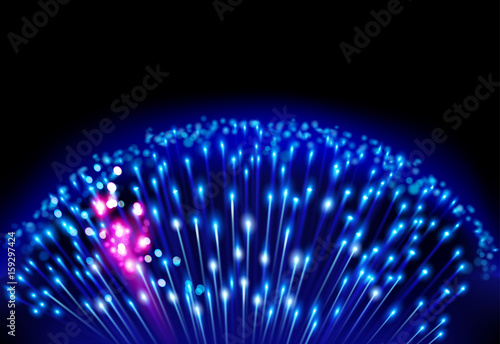 Optical fibers. Vector illustration.